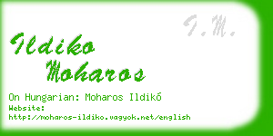 ildiko moharos business card