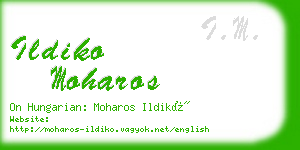 ildiko moharos business card